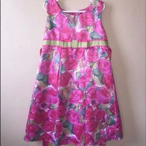 Girls rose roses floral Easter / flower girl dress